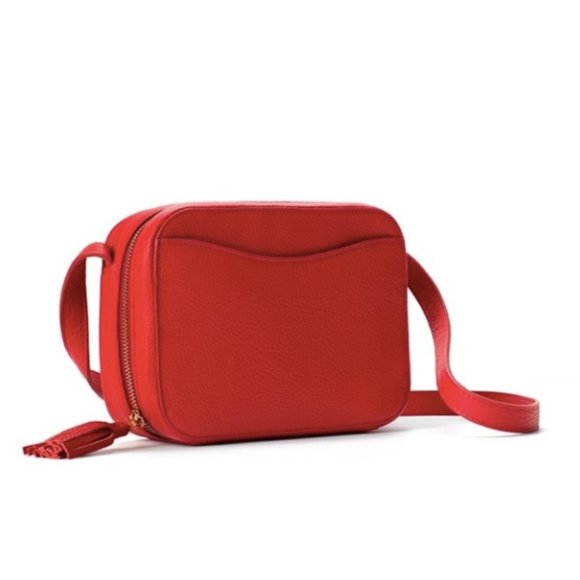 Cuyana Mini Tassel Bag, Red - Picture 3 of 6